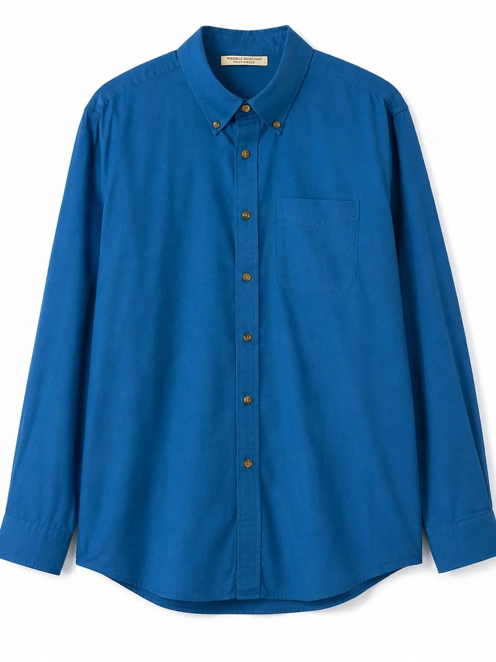 L.L.Bean Wrinkle Resistant Blue Button Down Shirt Men’s XL Regular 100% Cotton